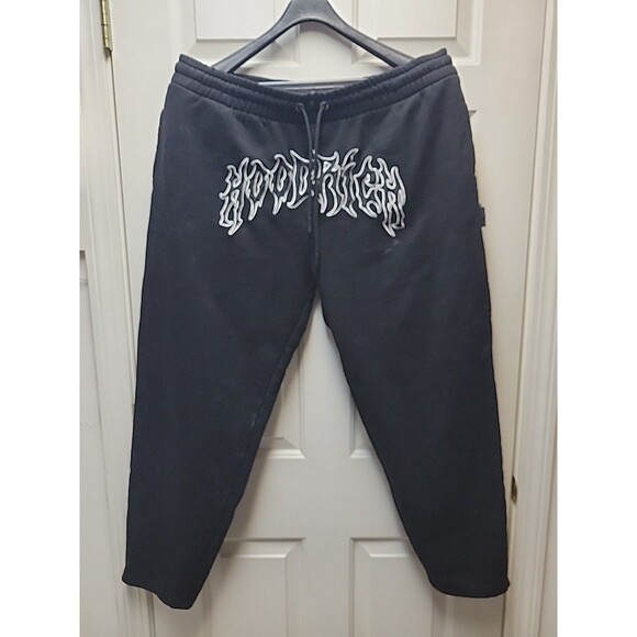 Hoodrich Spectral Jogger Sweatpants Black Size XL Streetwear Logo Patch - Picture 5 of 12